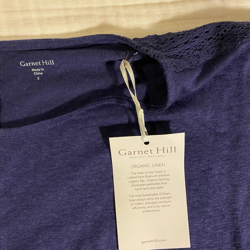 Garnet Hill Lace Sleeve Top
